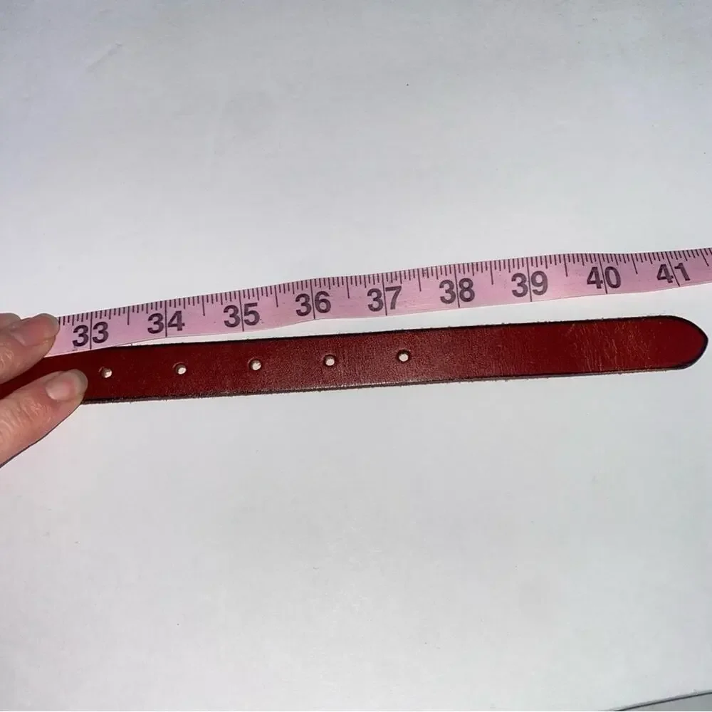 Timberland Brown Leather Skinny Belt‎ Vintage Y2K Unisex Womens Large